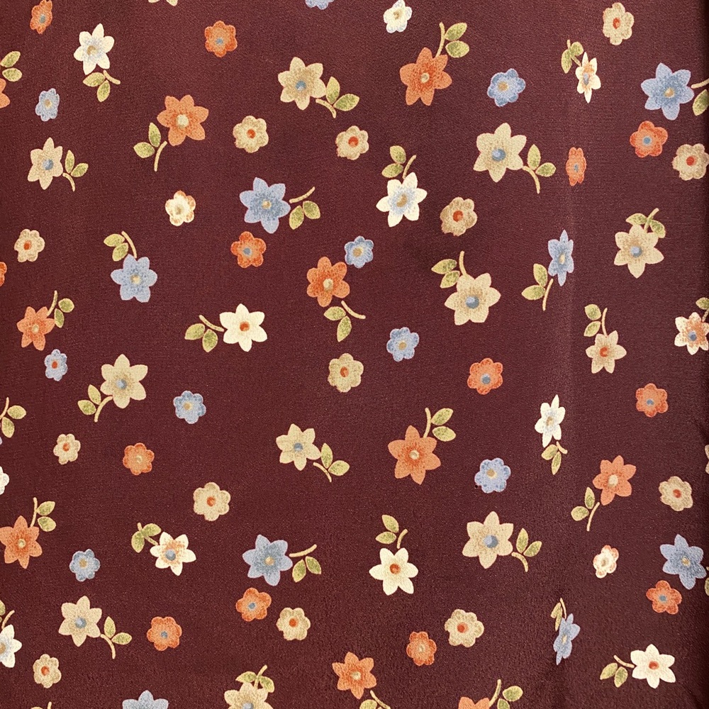 90s Brown Floral Slip Dress - Picture 3 of 3